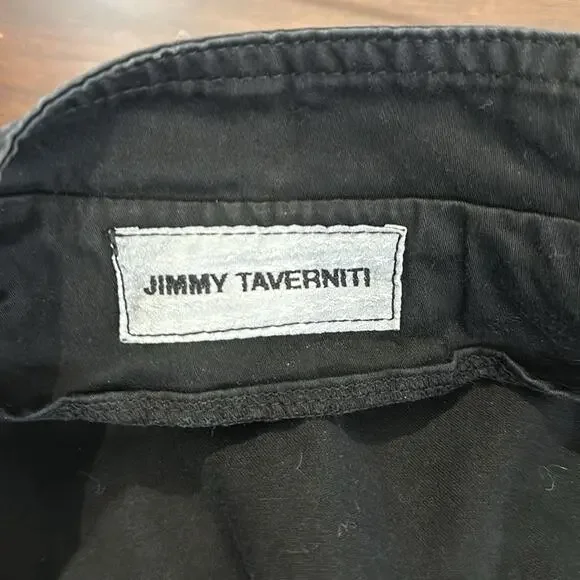 Made in Italy Jimmy Taverniti Vintage Y2K Black Military Cotton Jacket small - Picture 3 of 9